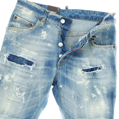 【新品】ディースクエアード DSQUARED2 SAILOR JEAN ストレッチ コットンポリエステル デニムパンツ ジーンズ ブルー【サイズ42】【 状態ランクN 】【 メンズ 】