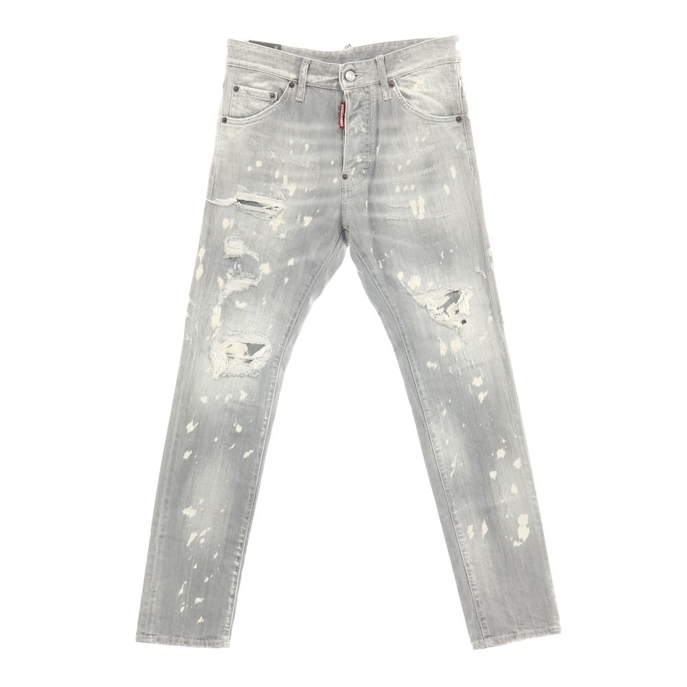 【新品】ディースクエアード DSQUARED2 COOL GUY JEAN ストレッチ コットン デニムパンツ ジーンズ ライトグレー【サイズ42】【 状態ランクN 】【 メンズ 】