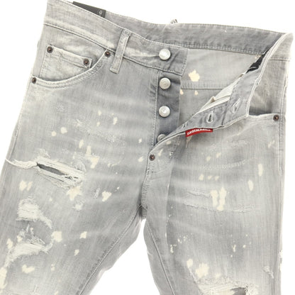 【新品】ディースクエアード DSQUARED2 COOL GUY JEAN ストレッチ コットン デニムパンツ ジーンズ ライトグレー【サイズ42】【 状態ランクN 】【 メンズ 】