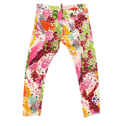 【SALE10%OFF/返品不可】【新品】ディースクエアード DSQUARED2 Psychedelic Dreams Sexy ストレッチ コットン デニムパンツ S71LB1431 マルチカラー【 サイズ46 】【 状態ランクN 】【 メンズ 】