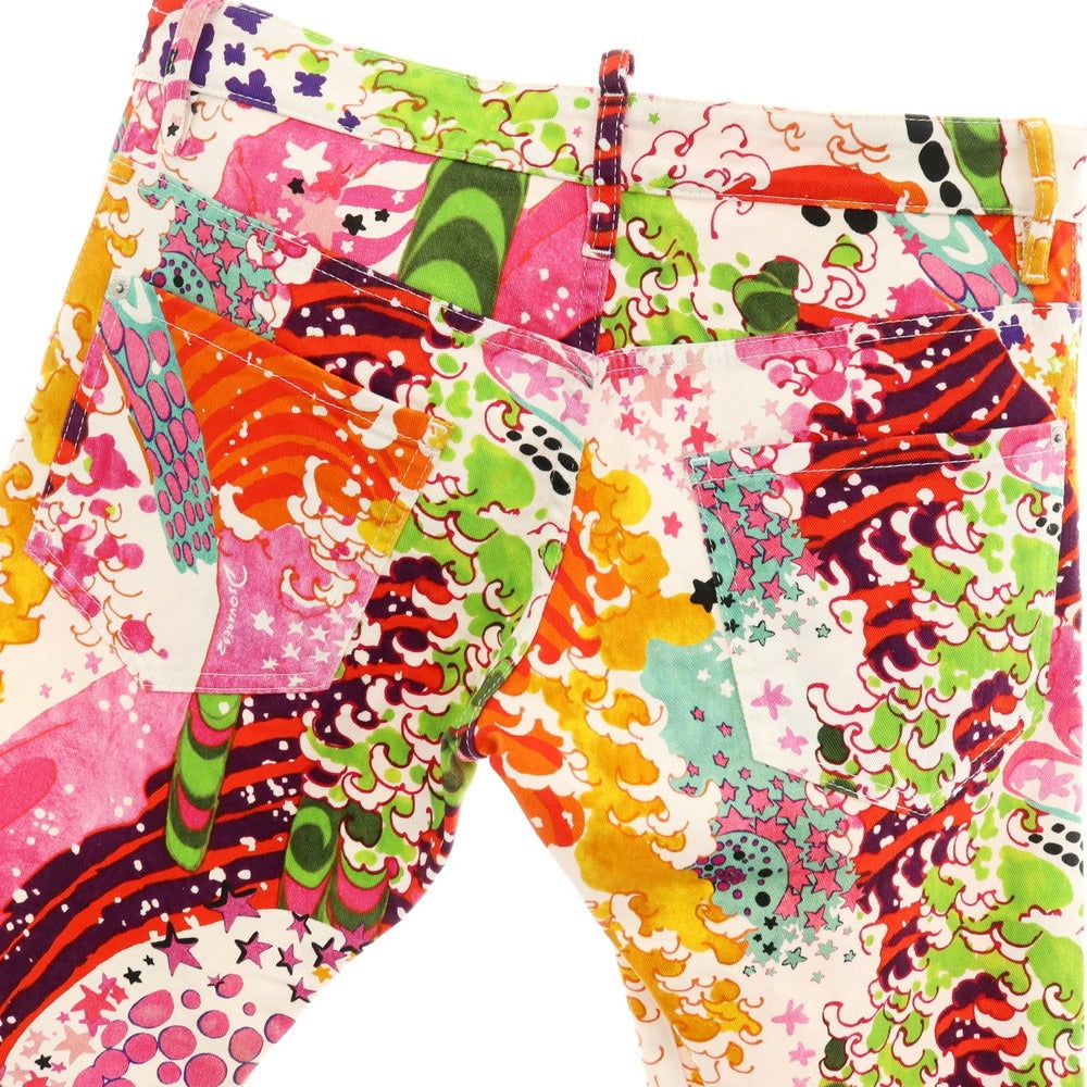 【SALE10%OFF/返品不可】【新品】ディースクエアード DSQUARED2 Psychedelic Dreams Sexy ストレッチ コットン デニムパンツ S71LB1431 マルチカラー【 サイズ46 】【 状態ランクN 】【 メンズ 】