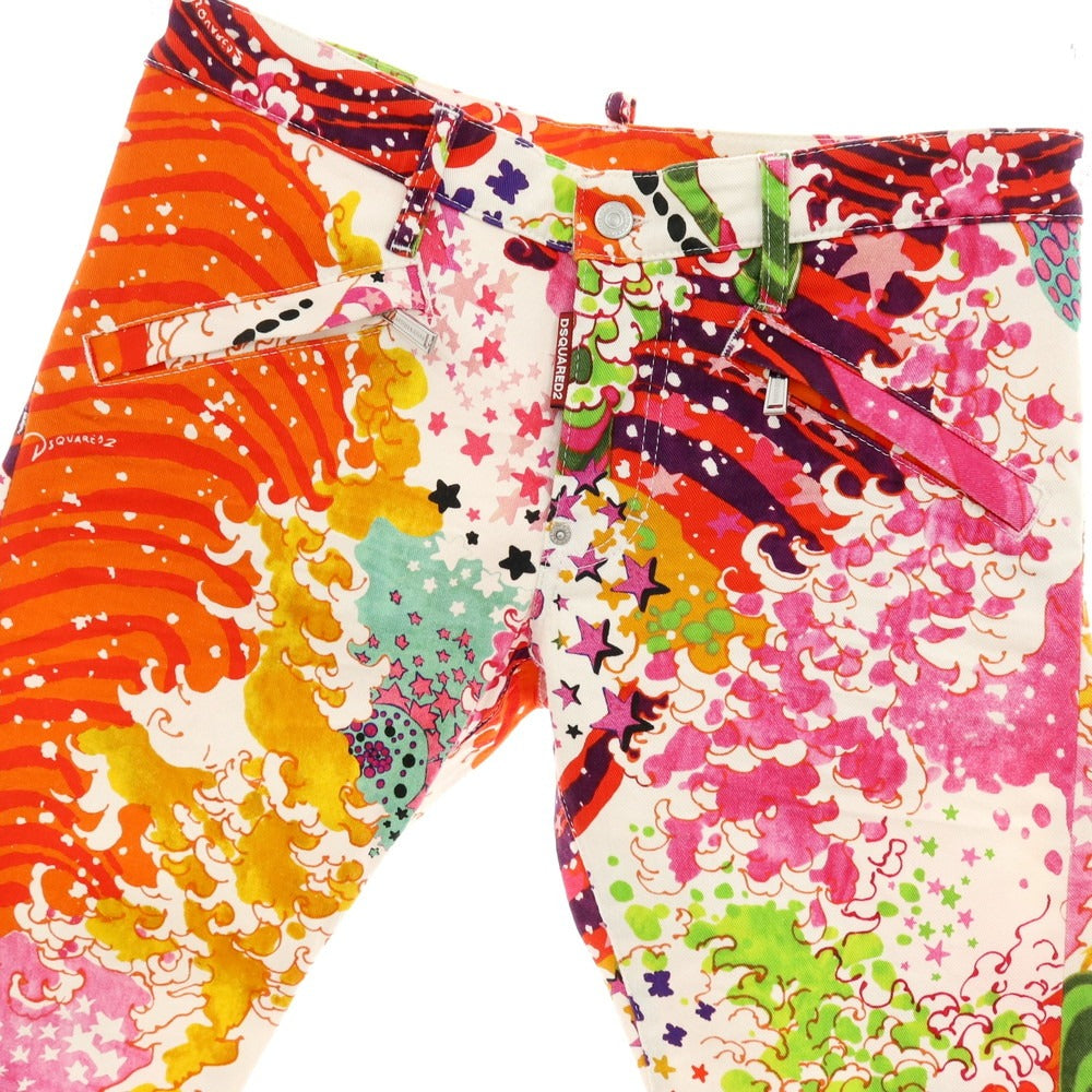 【新品】ディースクエアード DSQUARED2 Psychedelic Dreams Sexy ストレッチ コットン デニムパンツ S71LB1431 マルチカラー【サイズ48】【 状態ランクN 】【 メンズ 】
