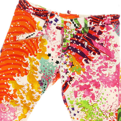 【SALE10%OFF/返品不可】【新品】ディースクエアード DSQUARED2 Psychedelic Dreams Sexy ストレッチ コットン デニムパンツ S71LB1431 マルチカラー【 サイズ48 】【 状態ランクN 】【 メンズ 】