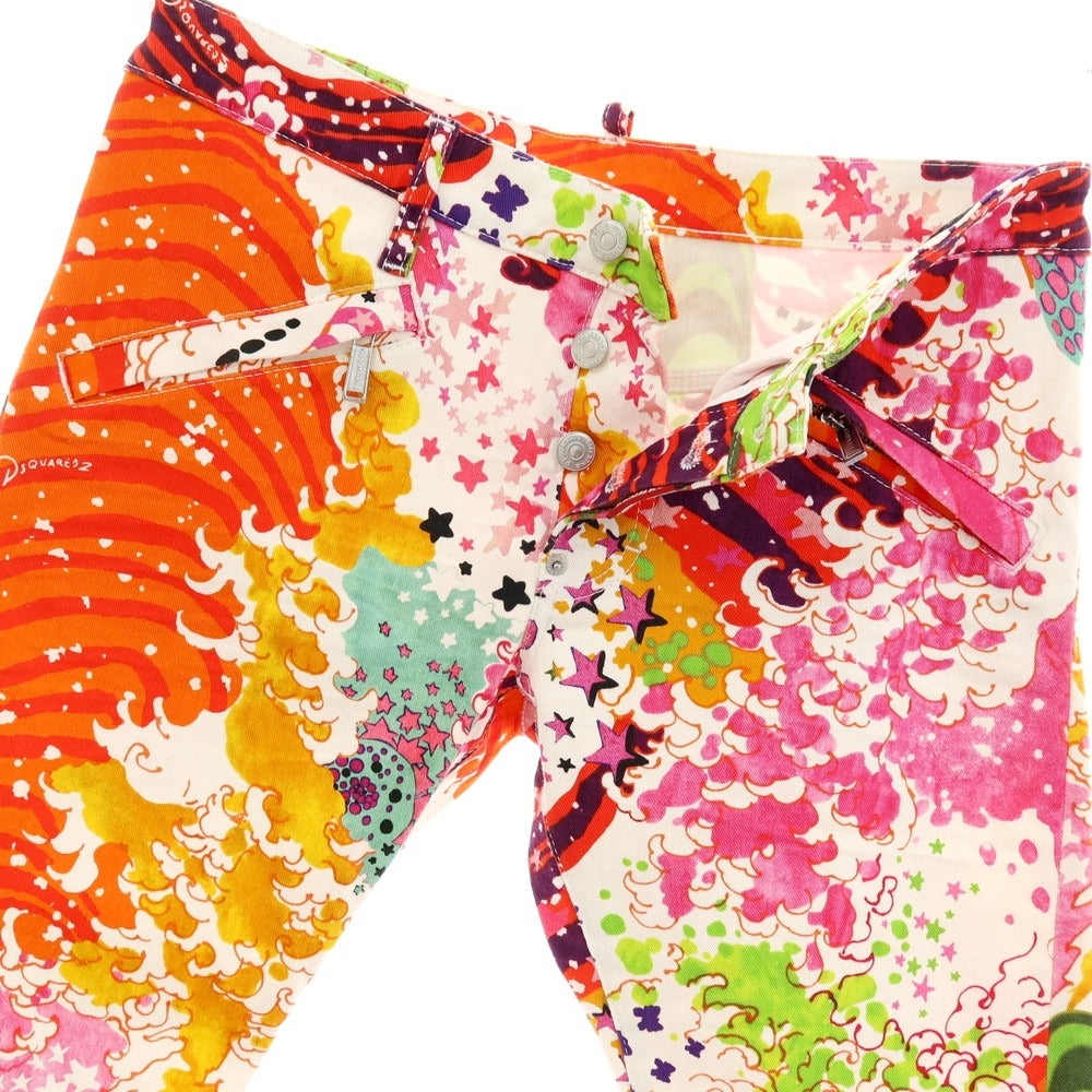 【SALE10%OFF/返品不可】【新品】ディースクエアード DSQUARED2 Psychedelic Dreams Sexy ストレッチ コットン デニムパンツ S71LB1431 マルチカラー【 サイズ48 】【 状態ランクN 】【 メンズ 】