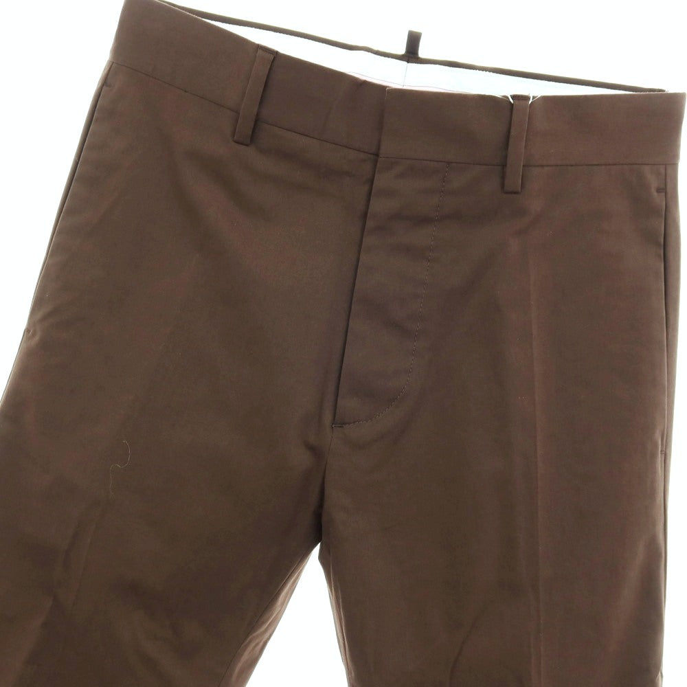 【新品】ディースクエアード DSQUARED2 Panama Pant ストレッチ コットン カジュアルスラックスパンツ S71KB0588 ブラウン【サイズ42】【 状態ランクN 】【 メンズ 】