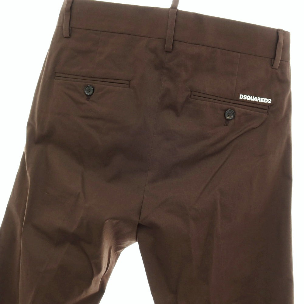 【SALE10%OFF/返品不可】【新品】ディースクエアード DSQUARED2 Panama Pant ストレッチ コットン カジュアルスラックスパンツ S71KB0588 ブラウン【 サイズ42 】【 状態ランクN 】【 メンズ 】