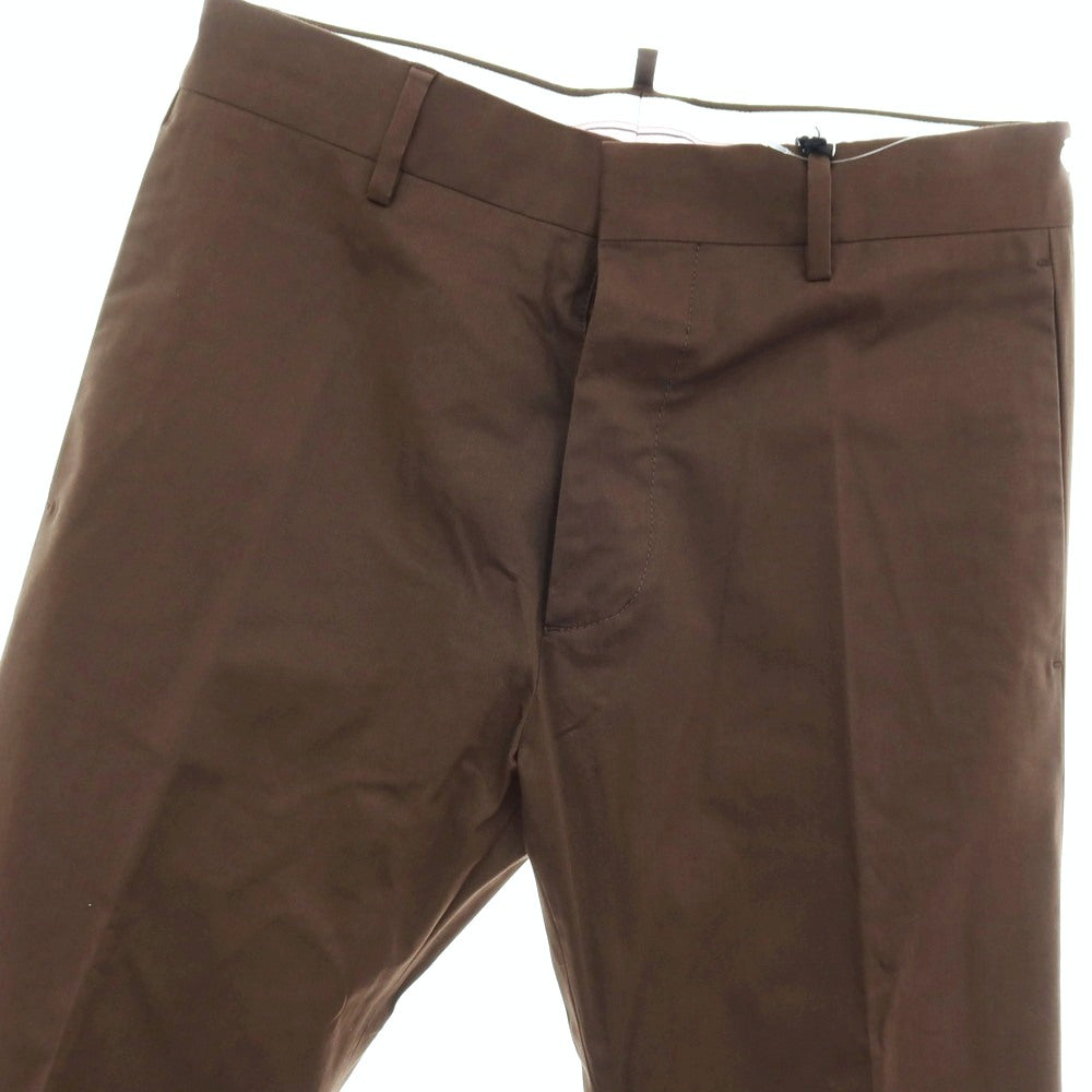 【SALE10%OFF/返品不可】【新品】ディースクエアード DSQUARED2 Panama Pant ストレッチ コットン カジュアルスラックスパンツ S71KB0588 ブラウン【 サイズ48 】【 状態ランクN 】【 メンズ 】