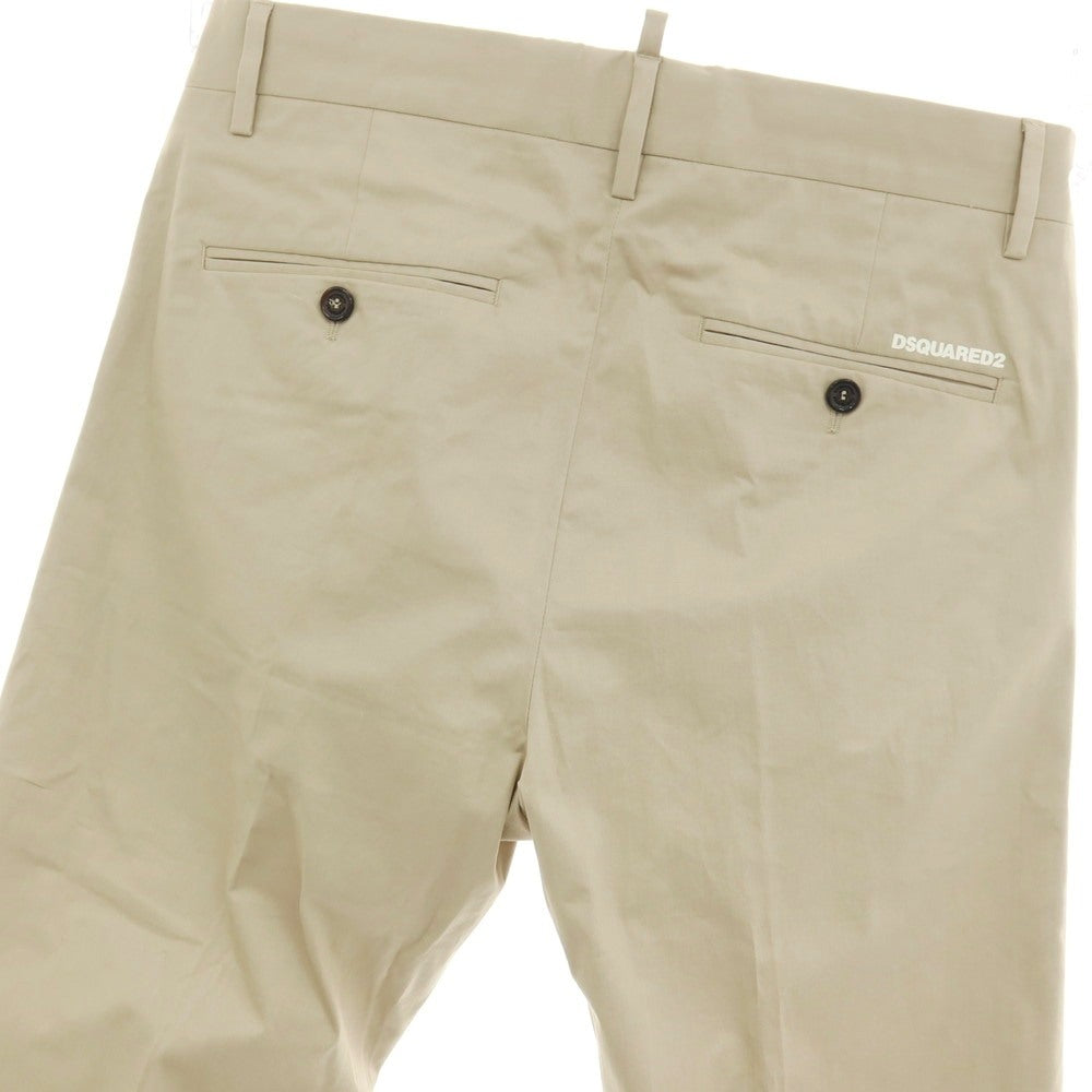 【SALE10%OFF/返品不可】【新品】ディースクエアード DSQUARED2 Panama Pant ストレッチ コットン カジュアルスラックスパンツ S71KB0588 ベージュ【 サイズ46 】【 状態ランクN 】【 メンズ 】