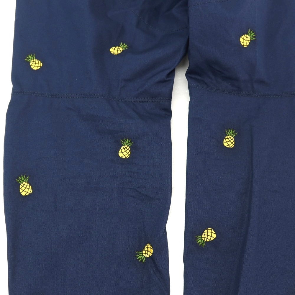 【新品】ディースクエアード DSQUARED2 Fruit Embroidery SEXY CHINO PANT コットン パイナップル チノパンツ ネイビー【サイズ42】【 状態ランクN 】【 メンズ 】