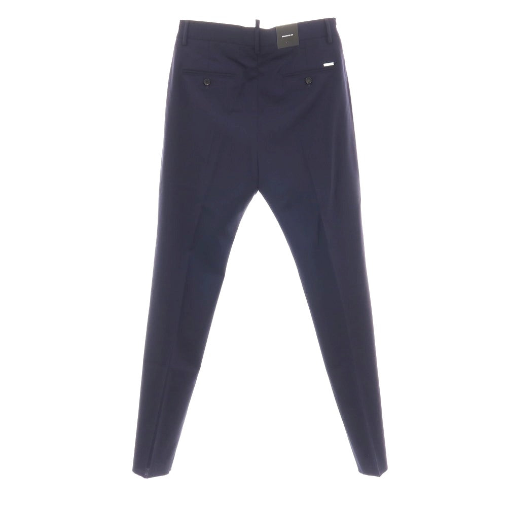 【新品】ディースクエアード DSQUARED2 CIGARETTE PANT ウール ドレススラックスパンツ ネイビー【サイズ48】【 状態ランクN 】【 メンズ 】