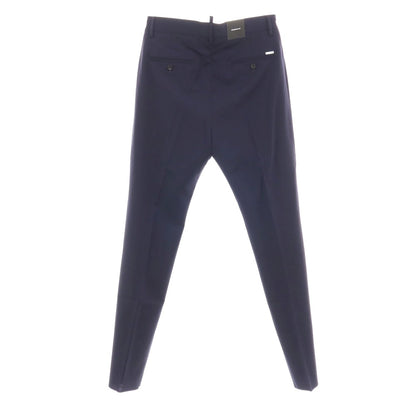 【新品】ディースクエアード DSQUARED2 CIGARETTE PANT ウール ドレススラックスパンツ ネイビー【サイズ48】【 状態ランクN 】【 メンズ 】