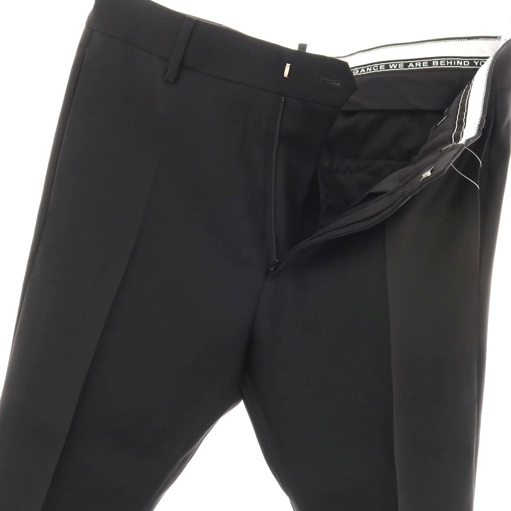 【SALE50%OFF/返品不可】【新品アウトレット】ディースクエアード DSQUARED2 CIGARETTE PANT ウールシルク ドレススラックスパンツ ブラック【 サイズ46 】【 状態ランクN- 】【 メンズ 】
