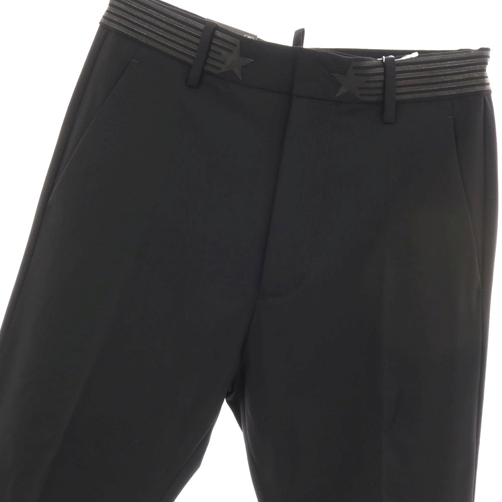 【新品】ディースクエアード DSQUARED2 CIGARETTE PANT ストレッチ ウール カジュアルスラックスパンツ ブラック【サイズ42】【 状態ランクN 】【 メンズ 】