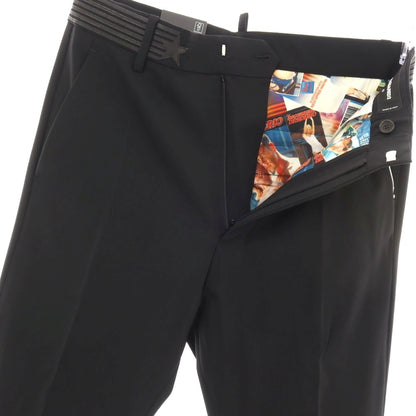 【新品】ディースクエアード DSQUARED2 CIGARETTE PANT ストレッチ ウール カジュアルスラックスパンツ ブラック【サイズ42】【 状態ランクN 】【 メンズ 】