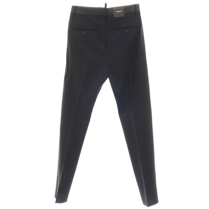 【新品】ディースクエアード DSQUARED2 CIGARETTE PANT ストレッチ ウール カジュアルスラックスパンツ ブラック【サイズ42】【 状態ランクN 】【 メンズ 】