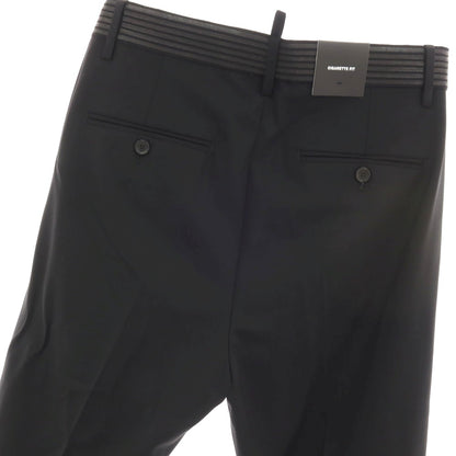 【新品】ディースクエアード DSQUARED2 CIGARETTE PANT ストレッチ ウール カジュアルスラックスパンツ ブラック【サイズ42】【 状態ランクN 】【 メンズ 】