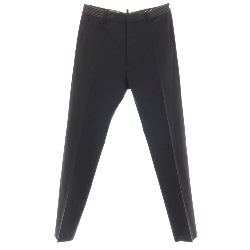 【新品】ディースクエアード DSQUARED2 CIGARETTE PANT ストレッチ ウール カジュアルスラックスパンツ ブラック【サイズ48】【 状態ランクN 】【 メンズ 】