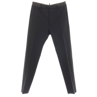 【新品】ディースクエアード DSQUARED2 CIGARETTE PANT ストレッチ ウール カジュアルスラックスパンツ ブラック【サイズ48】【 状態ランクN 】【 メンズ 】