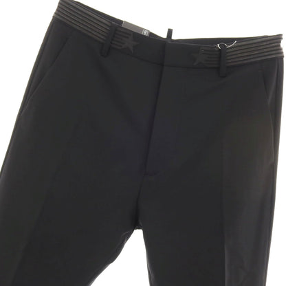 【新品】ディースクエアード DSQUARED2 CIGARETTE PANT ストレッチ ウール カジュアルスラックスパンツ ブラック【サイズ48】【 状態ランクN 】【 メンズ 】