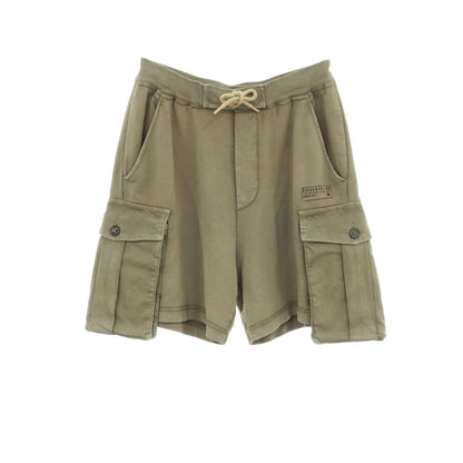 【SALE10%OFF/返品不可】【新品】ディースクエアード DSQUARED2 BIG CARGO FIT 製品加工 コットン スウェット ショートパンツ オリーブ【 サイズS 】【 状態ランクN 】【 メンズ 】