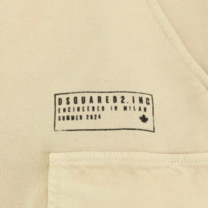【新品】ディースクエアード DSQUARED2 BIG CARGO FIT 製品加工 コットン スウェット ショートパンツ ベージュ【サイズL】【 状態ランクN 】【 メンズ 】