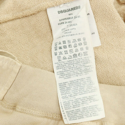 【新品】ディースクエアード DSQUARED2 BIG CARGO FIT 製品加工 コットン スウェット ショートパンツ ベージュ【サイズL】【 状態ランクN 】【 メンズ 】