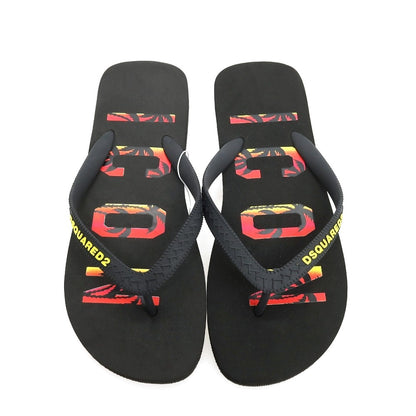 【新品】ディースクエアード DSQUARED2 S82FF0001 ラバー系 ビーチサンダル ブラック【サイズ39】【 状態ランクN 】【 メンズ 】