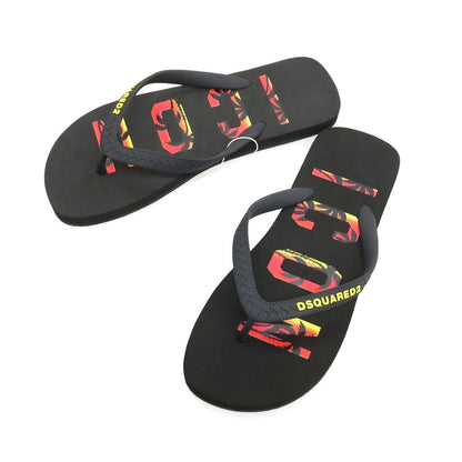 【新品】ディースクエアード DSQUARED2 S82FF0001 ラバー系 ビーチサンダル ブラック【サイズ41】【 状態ランクN 】【 メンズ 】