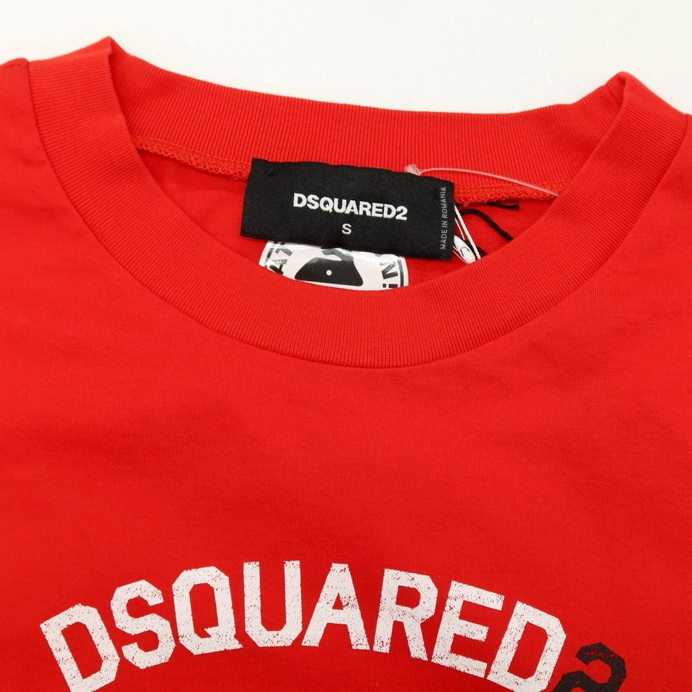 【SALE10%OFF/返品不可】【新品】ディースクエアード DSQUARED2 コットン クルーネック 半袖Ｔシャツ レッド【 サイズS 】【 状態ランクN 】【 メンズ 】