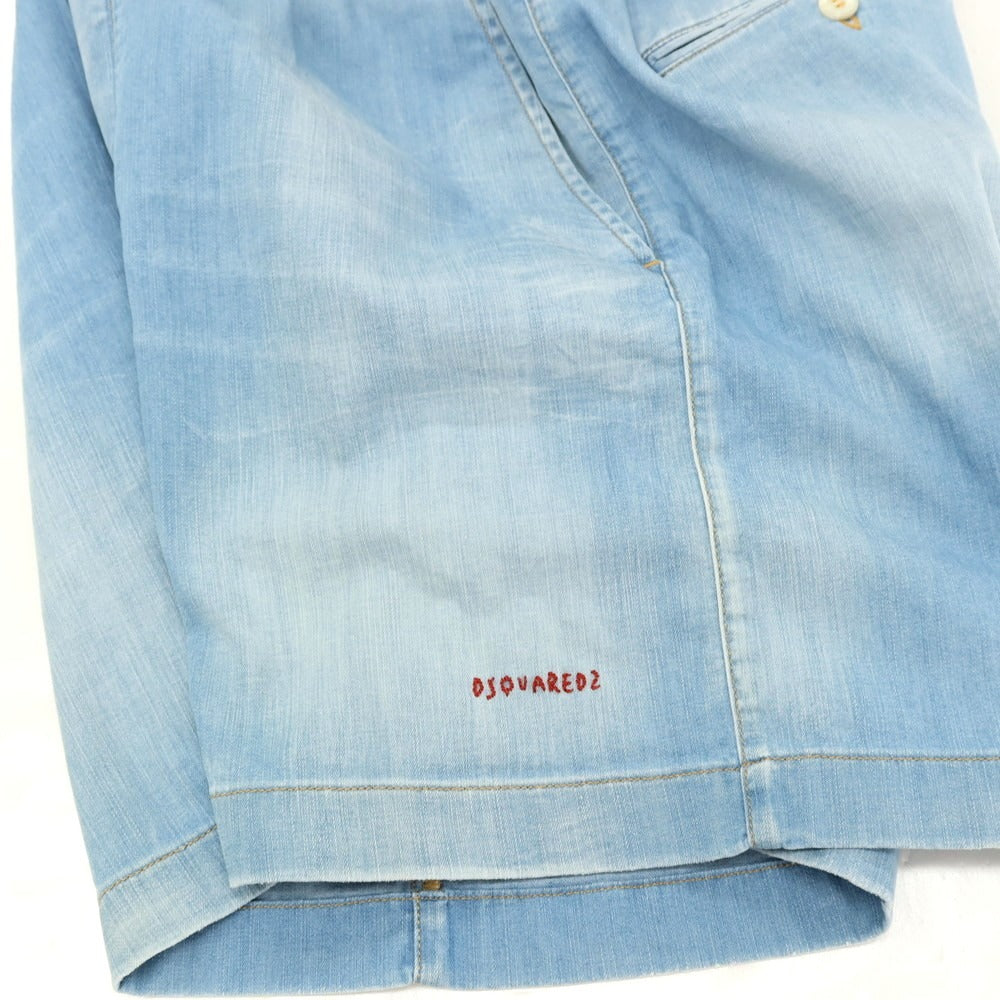 【新品アウトレット】ディースクエアード DSQUARED2 Boxer Short ストレッチ コットン ショートパンツ ライトブルー【サイズ46】【 状態ランクN- 】【 メンズ 】