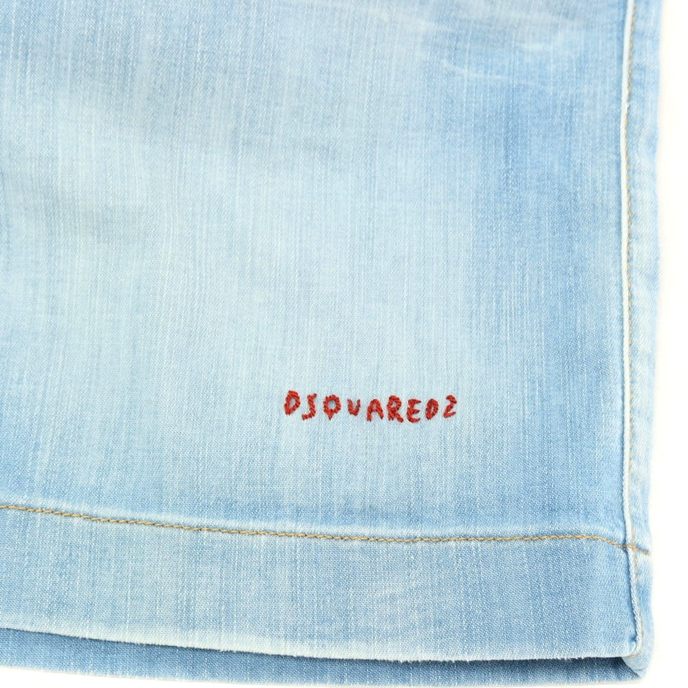 【新品アウトレット】ディースクエアード DSQUARED2 Boxer Short ストレッチ コットン ショートパンツ ライトブルー【サイズ46】【 状態ランクN- 】【 メンズ 】