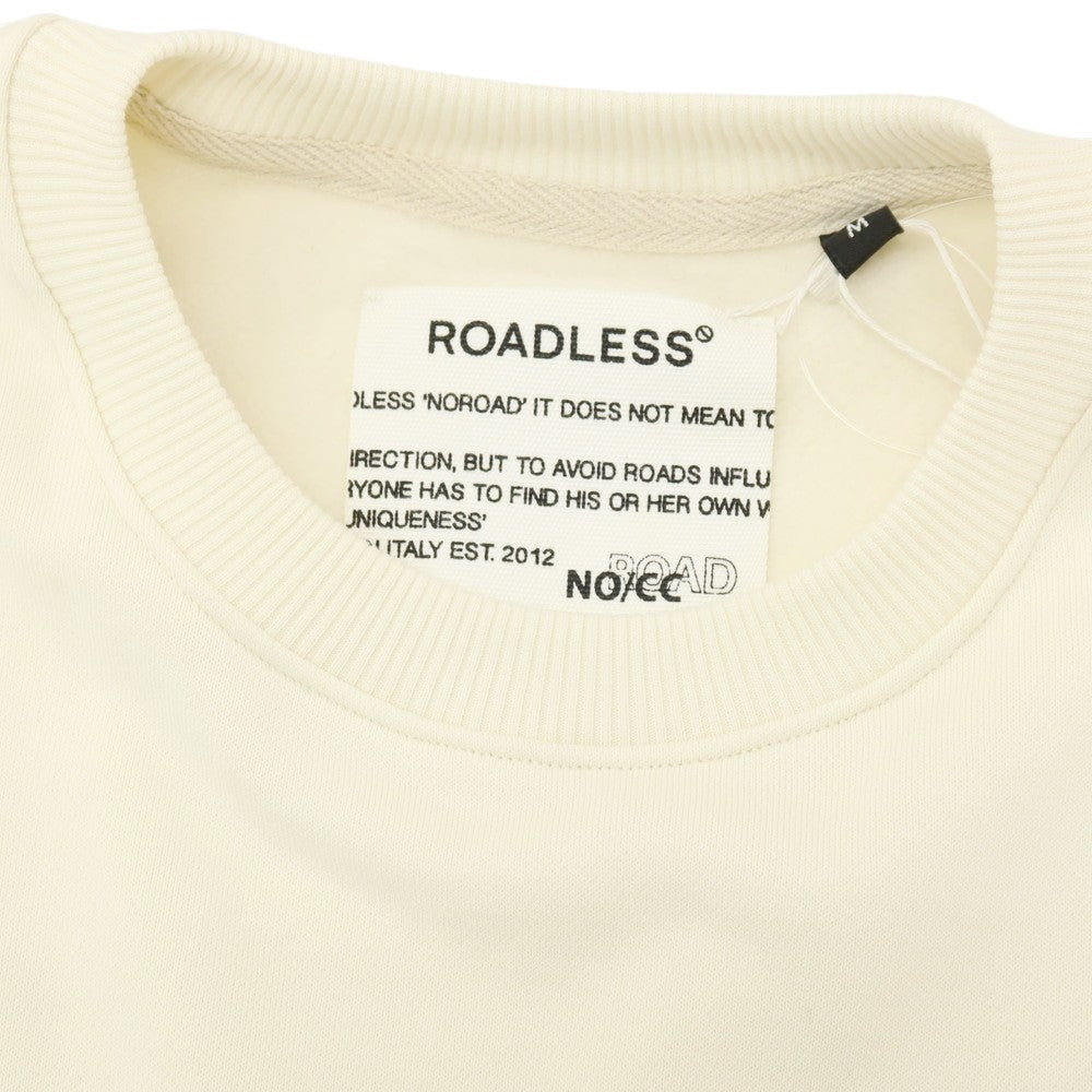 【新品】ロードレス ROADLESS コットン 切り替えデザイン クルーネック スウェット クリームxグレー【サイズM】【 状態ランクN 】【 メンズ 】