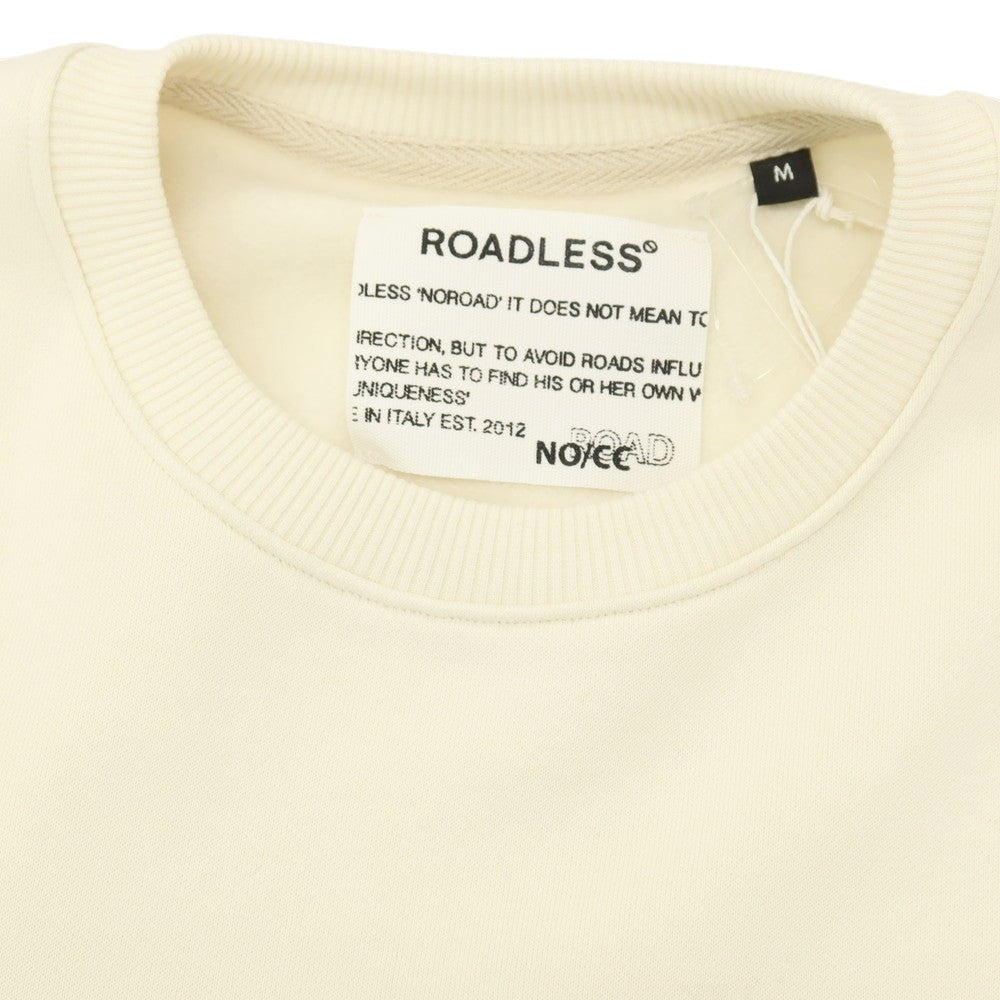 【新品アウトレット】ロードレス ROADLESS コットン 切り替えデザイン クルーネック スウェット クリームxグレー【サイズM】【 状態ランクN- 】【 メンズ 】