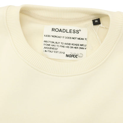 【新品アウトレット】ロードレス ROADLESS コットン 切り替えデザイン クルーネック スウェット クリームxグレー【サイズM】【 状態ランクN- 】【 メンズ 】