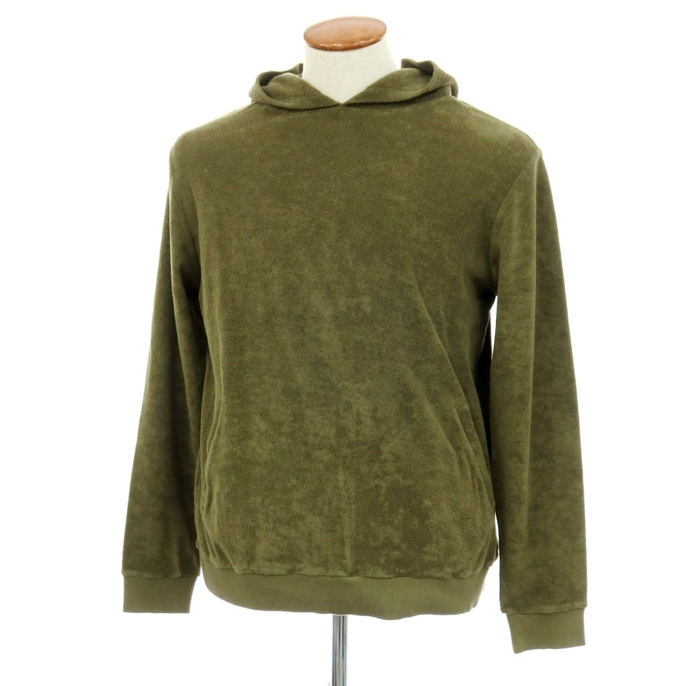 【新品】ザノーネ ZANONE コットン パイル プルオーバー パーカー オリーブ【サイズ48】【 状態ランクN 】【 メンズ 】