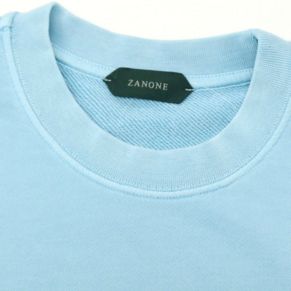 【新品】ザノーネ ZANONE コットン クルーネック スウェット ライトブルー【サイズM】【 状態ランクN 】【 メンズ 】