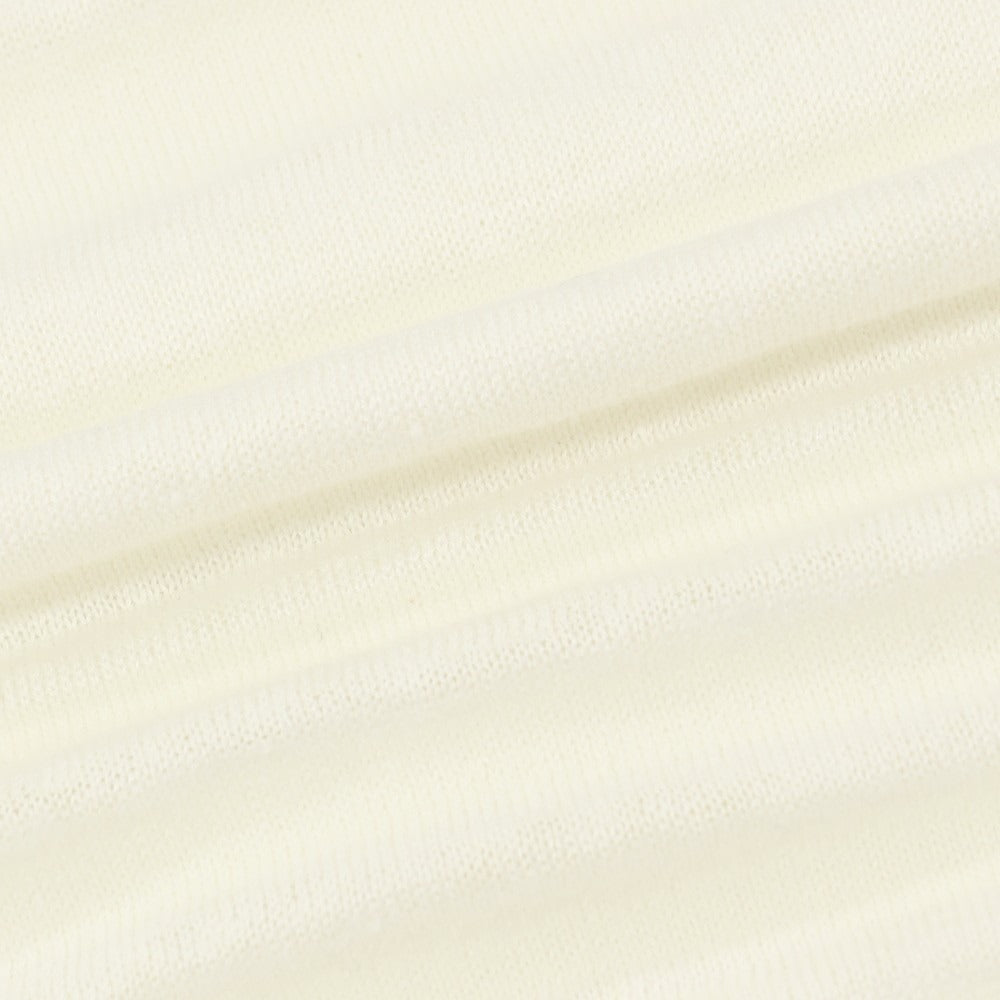 【新品】ザノーネ ZANONE ハイゲージ コットンリネン ボーダー クルーネック 半袖ニット アイボリー【サイズ50】【 状態ランクN 】【 メンズ 】