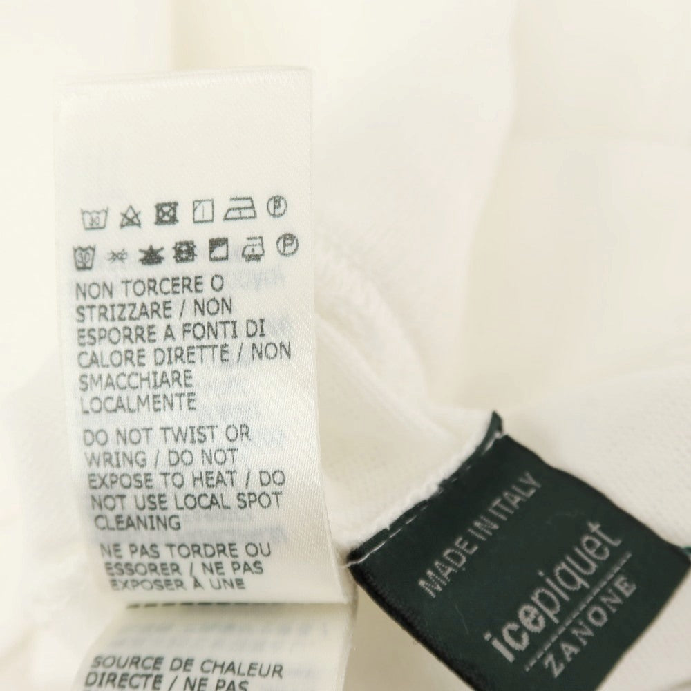 【新品】ザノーネ ZANONE アイスピケコットン クルーネック 長袖 プルオーバーニット ホワイト【サイズ46】【 状態ランクN 】【 メンズ 】