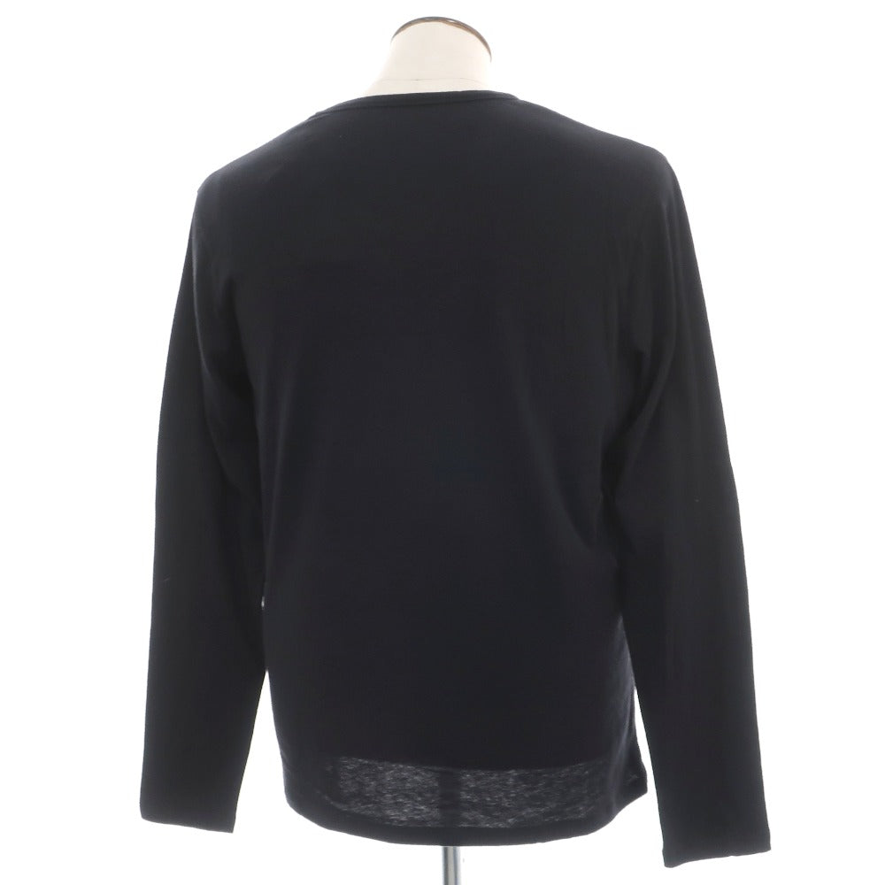 【新品】マジェスティック フィラチュール オム MAJESTIC FILATURES HOMME コットンカシミヤ Vネック 長袖Ｔシャツ ブラック【サイズL】【 状態ランクN 】【 メンズ 】