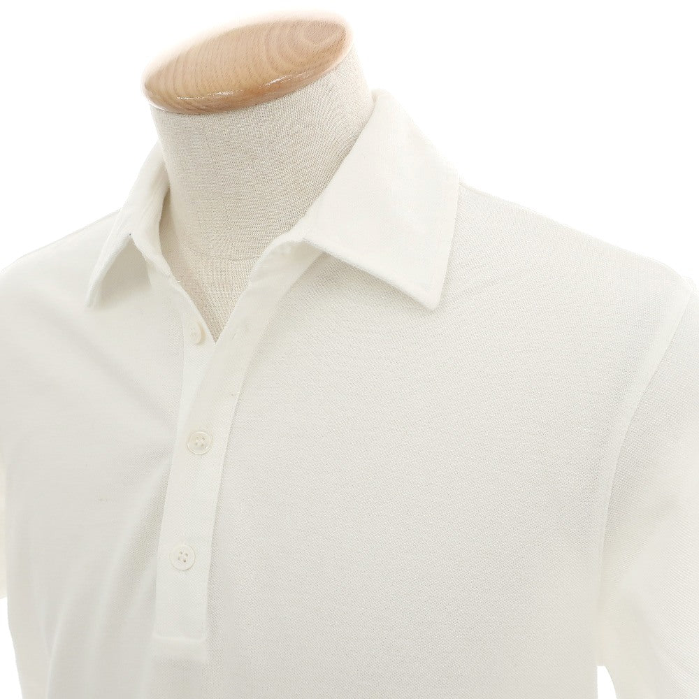 【新品アウトレット】マジェスティック フィラチュール オム MAJESTIC FILATURES HOMME コットン 鹿の子調 半袖ポロシャツ ホワイト【サイズS】【 状態ランクN- 】【 メンズ 】