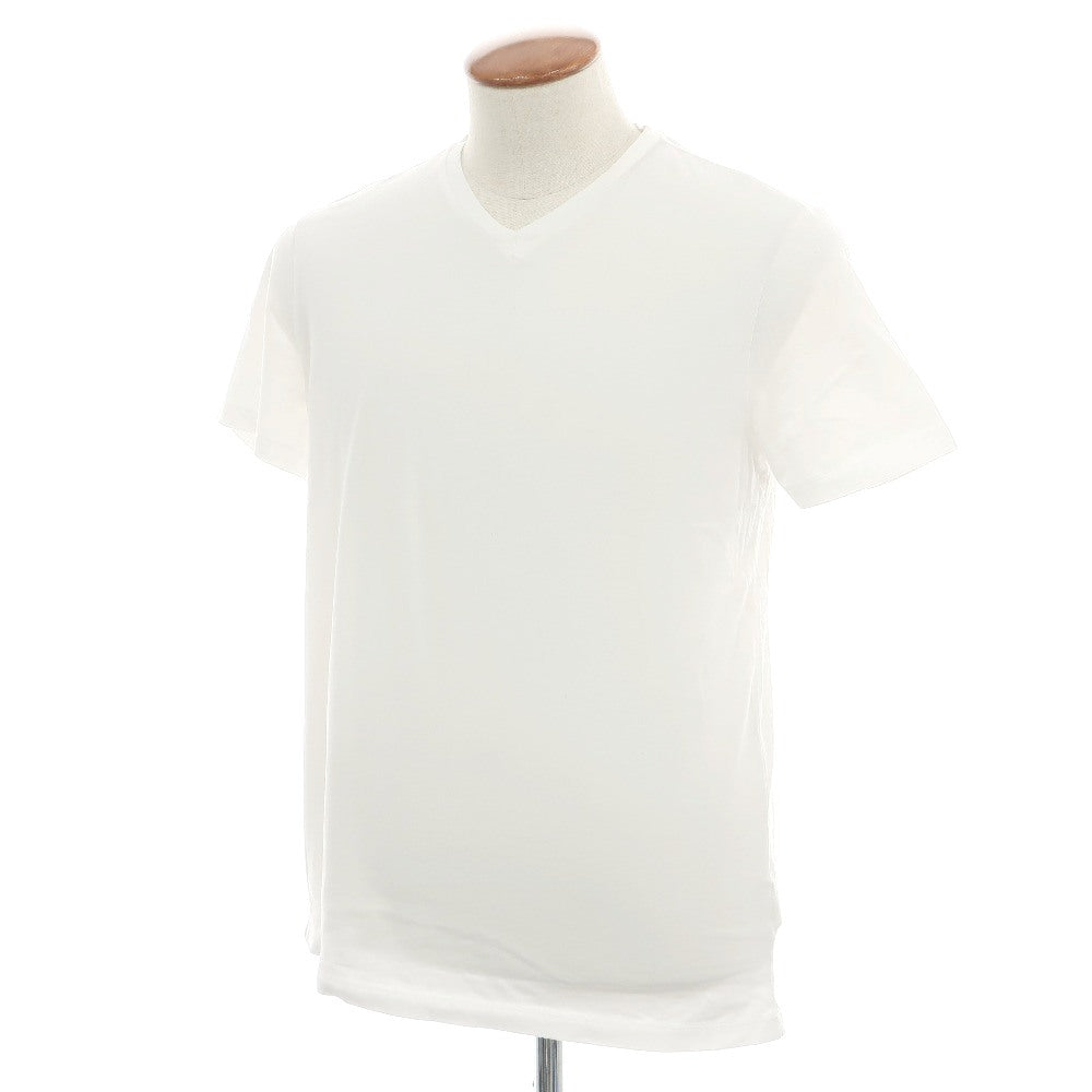 【新品】マジェスティック フィラチュール オム MAJESTIC FILATURES HOMME コットンポリウレタン Vネック 半袖Ｔシャツ ホワイト【サイズM】【 状態ランクN 】【 メンズ 】