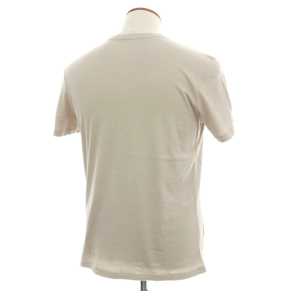 【新品】マジェスティック フィラチュール オム MAJESTIC FILATURES HOMME コットンカシミヤ Vネック 半袖Ｔシャツ サンドベージュ系【 サイズM 】【 状態ランクN 】【 メンズ 】 [APD]