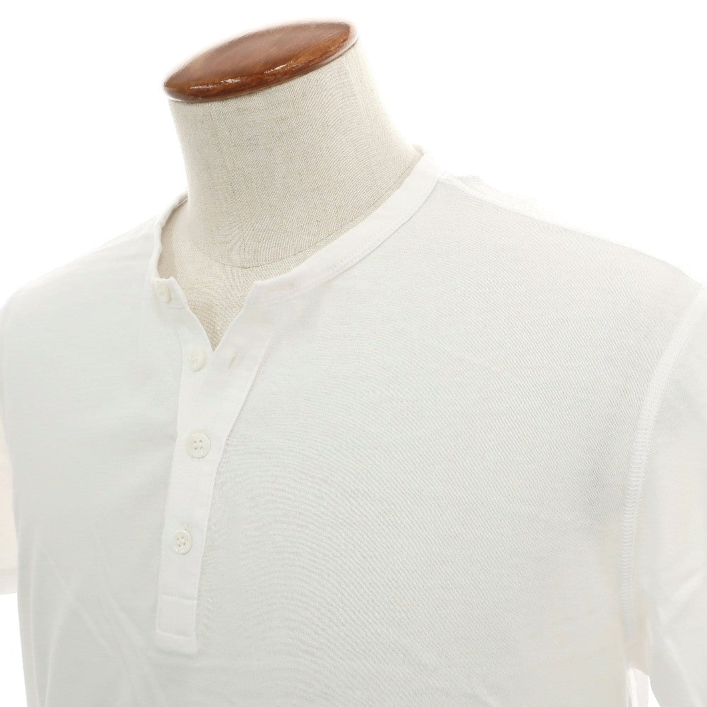 【新品】マジェスティック フィラチュール オム MAJESTIC FILATURES HOMME コットン ヘンリーネック 半袖Ｔシャツ ホワイト【サイズM】【 状態ランクN 】【 メンズ 】