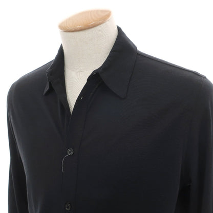 【新品】マジェスティック フィラチュール オム MAJESTIC FILATURES HOMME リヨセルオーガニックコットン ジャージー レギュラーカラー カジュアルシャツ ブラック【サイズS】【 状態ランクN 】【 メンズ 】