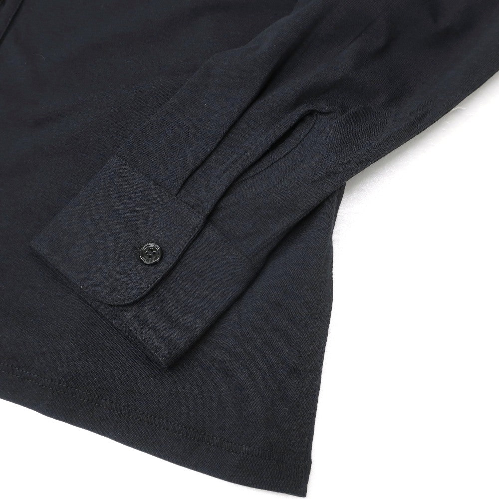 【新品】マジェスティック フィラチュール オム MAJESTIC FILATURES HOMME リヨセルオーガニックコットン ジャージー レギュラーカラー カジュアルシャツ ブラック【サイズS】【 状態ランクN 】【 メンズ 】