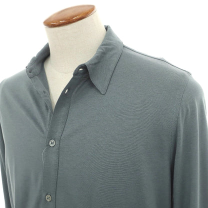 【新品】マジェスティック フィラチュール オム MAJESTIC FILATURES HOMME リヨセルオーガニックコットン ジャージー レギュラーカラー カジュアルシャツ ブルーグレー【サイズＭ】【 状態ランクN 】【 メンズ 】