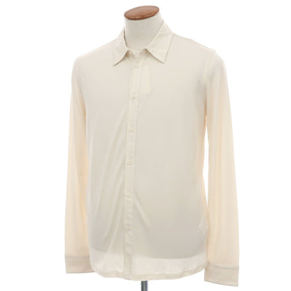 【新品】マジェスティック フィラチュール オム MAJESTIC FILATURES HOMME リヨセルオーガニックコットン ジャージー レギュラーカラー カジュアルシャツ クリーム【サイズM】【 状態ランクN 】【 メンズ 】