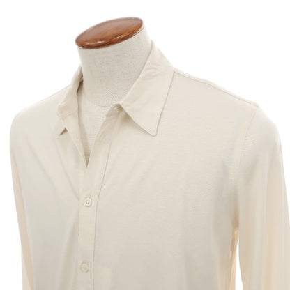 【新品】マジェスティック フィラチュール オム MAJESTIC FILATURES HOMME リヨセルオーガニックコットン ジャージー レギュラーカラー カジュアルシャツ クリーム【サイズM】【 状態ランクN 】【 メンズ 】