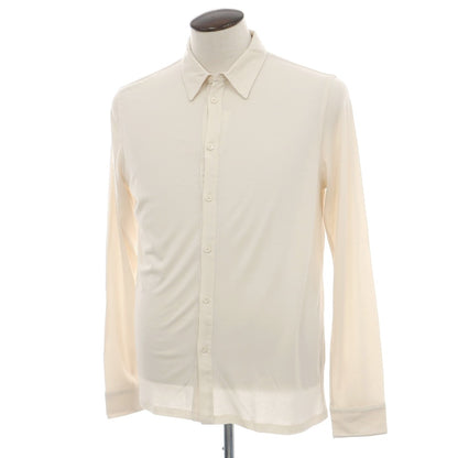 【新品】マジェスティック フィラチュール オム MAJESTIC FILATURES HOMME リヨセルオーガニックコットン ジャージー レギュラーカラー カジュアルシャツ クリーム【サイズL】【 状態ランクN 】【 メンズ 】