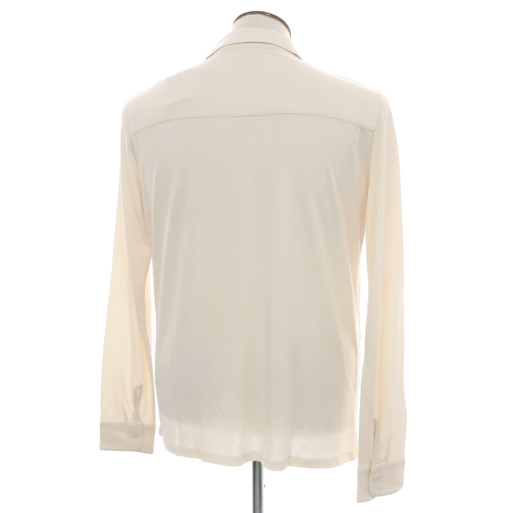 【新品】マジェスティック フィラチュール オム MAJESTIC FILATURES HOMME リヨセルオーガニックコットン ジャージー レギュラーカラー カジュアルシャツ クリーム【サイズL】【 状態ランクN 】【 メンズ 】